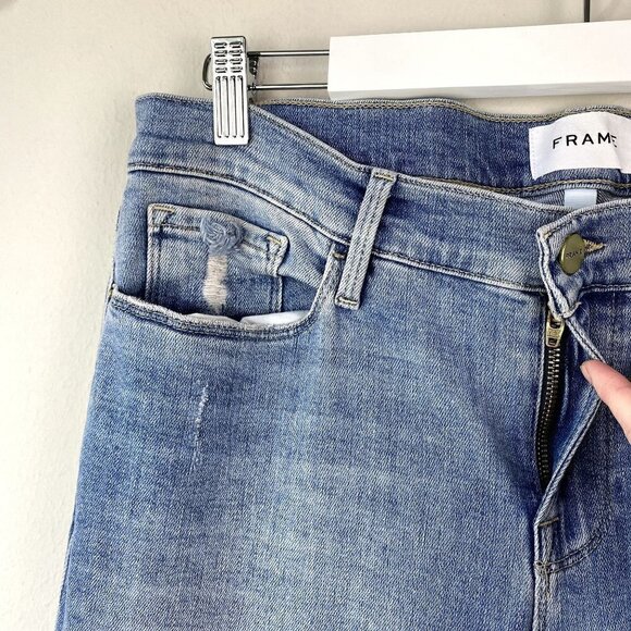 Frame Le Garcon Overturn Light Wash Jeans 28 - Picture 3 of 11